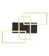 Terrxa Integrated LED Semi Flush Ceiling Light Matt Black LED 3000K-4