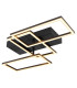 Terrxa Integrated LED Semi Flush Ceiling Light Matt Black LED 3000K-5