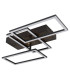 Terrxa Integrated LED Semi Flush Ceiling Light Matt Black LED 3000K-6