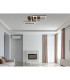 Terrxa Integrated LED Semi Flush Ceiling Light Matt Black LED 3000K-8