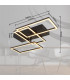 Terrxa Integrated LED Semi Flush Ceiling Light Matt Black LED 3000K-9