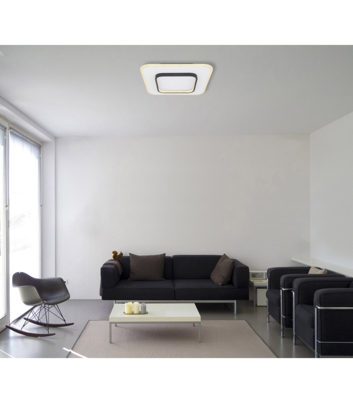 Lima Round Integrated LED Semi Flush Ceiling Light White LED Dimmable 3000-6000K Remote Control-10
