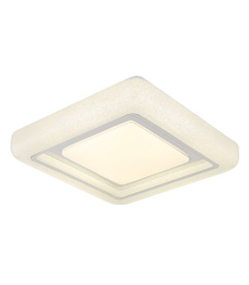 Marcia Square Decorative Flush Ceiling Light White LED 4000K-1