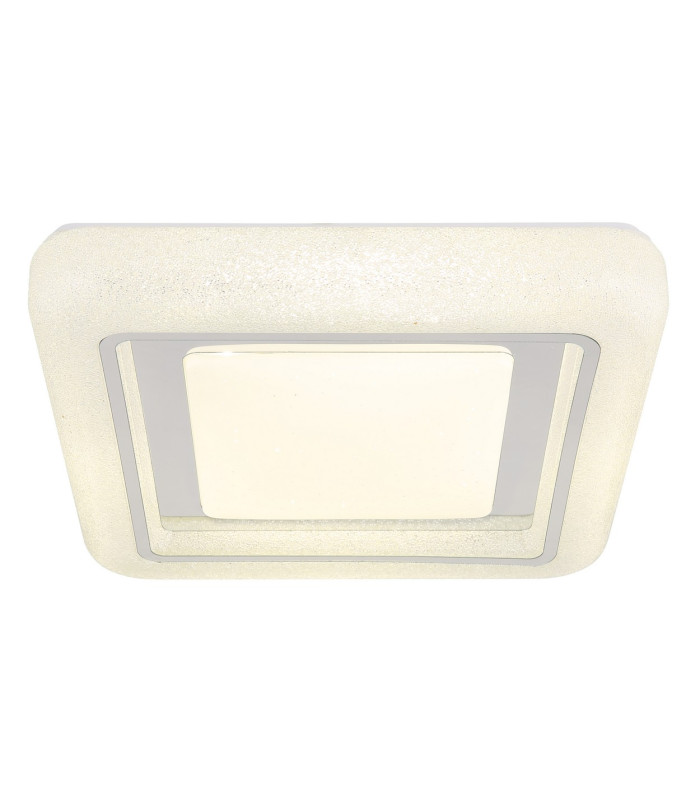 Marcia Square Decorative Flush Ceiling Light White LED 4000K-3