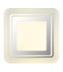 Marcia Square Decorative Flush Ceiling Light White LED 4000K-4