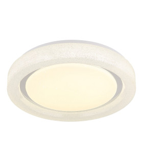 Marcia Round Decorative Flush Ceiling Light White LED 4000K-1