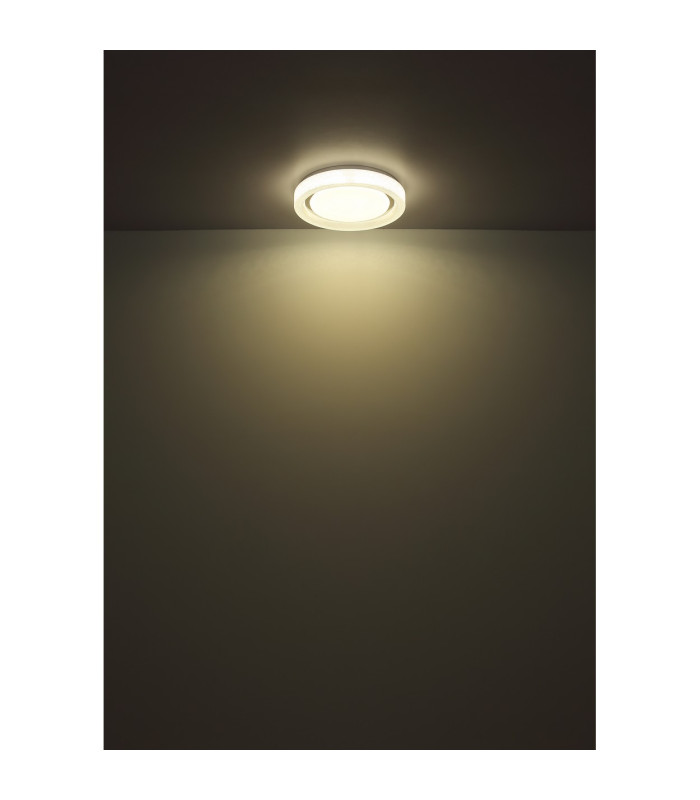 Marcia Round Decorative Flush Ceiling Light White LED 4000K-4