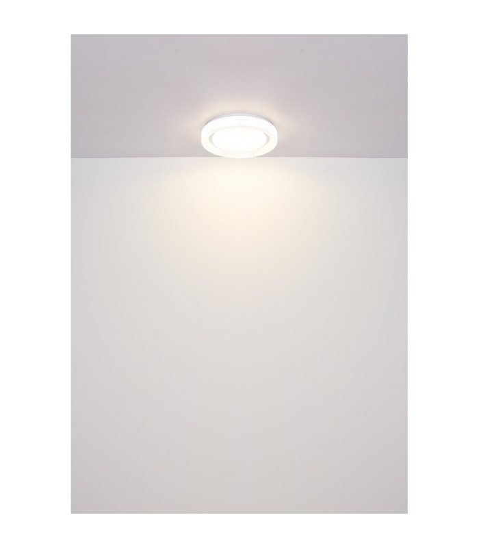 Marcia Round Decorative Flush Ceiling Light White LED 4000K-5