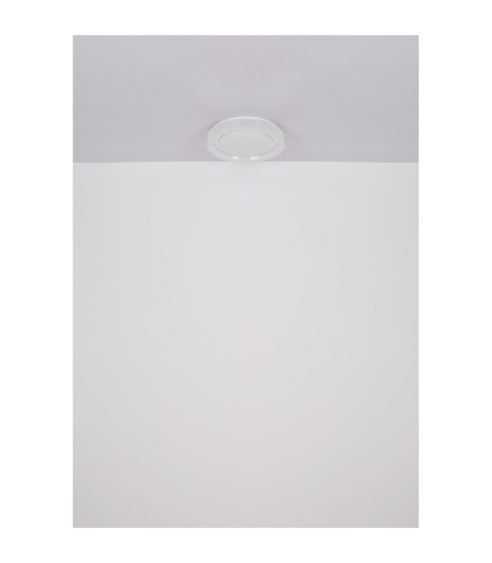 Marcia Round Decorative Flush Ceiling Light White LED 4000K-6