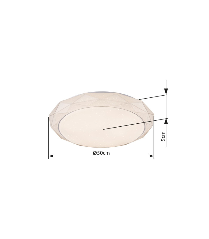 Andi Decorative Flush Ceiling Light White LED Dimmable 3000-6500K Remote Control-11