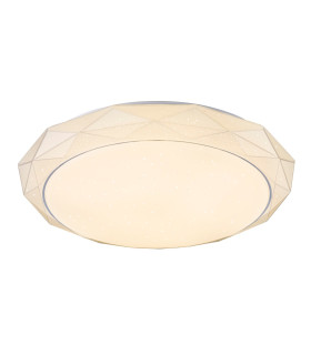 Andi Decorative Flush Ceiling Light White 1x RGB LED Dimmable 3000-6500K Remote Control-1