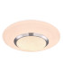 Candida Decorative Flush Ceiling Light White 1x RGBW LED Dimmable 3000K Remote Control-1