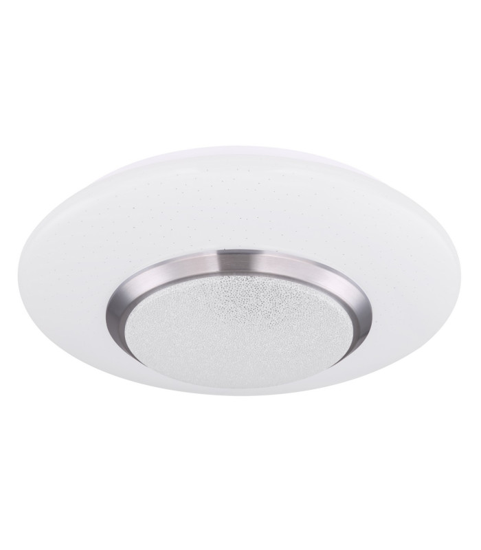 Candida Decorative Flush Ceiling Light White 1x RGBW LED Dimmable 3000K Remote Control-2