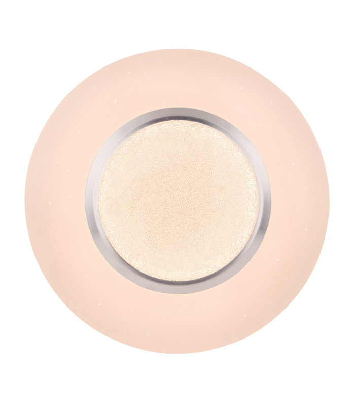 Candida Decorative Flush Ceiling Light White 1x RGBW LED Dimmable 3000K Remote Control-3