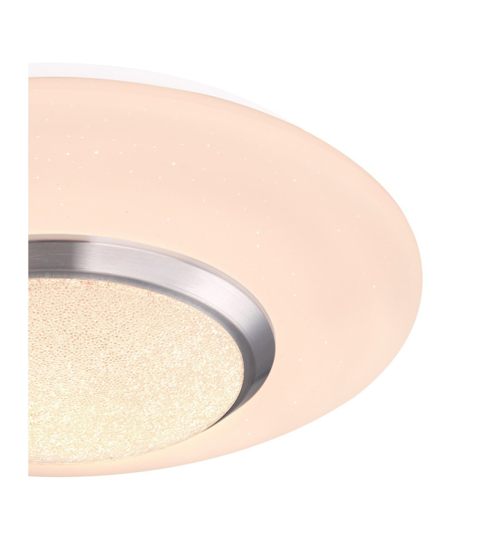 Candida Decorative Flush Ceiling Light White 1x RGBW LED Dimmable 3000K Remote Control-4