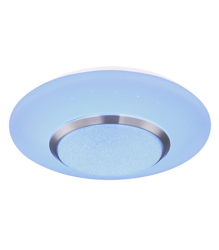 Candida Decorative Flush Ceiling Light White 1x RGBW LED Dimmable 3000K Remote Control-5