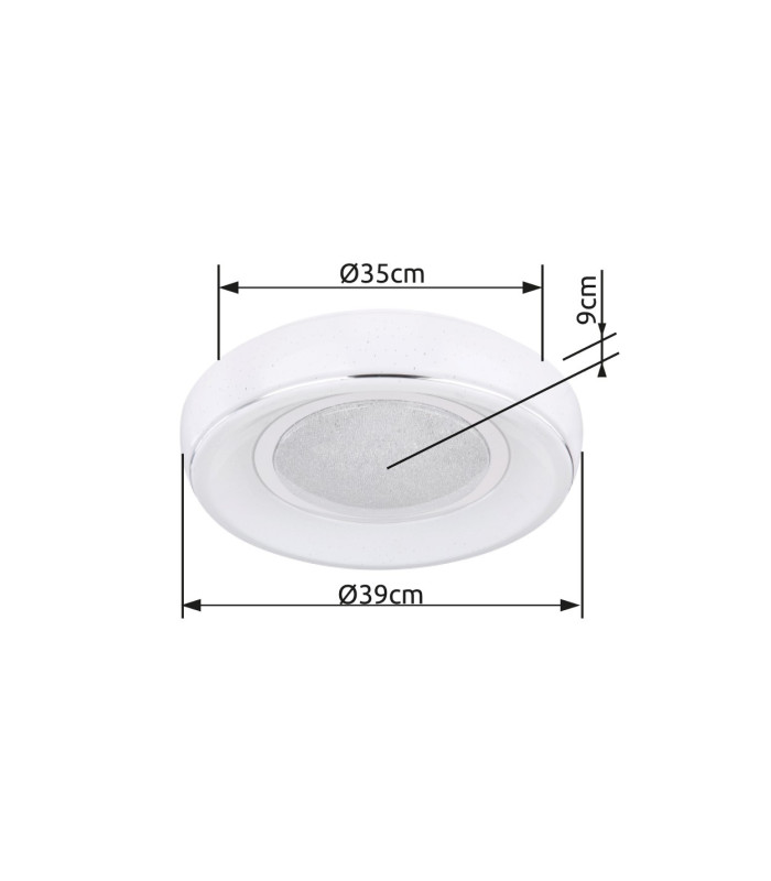Mickey Decorative Flush Ceiling Light White LED Dimmable 2700-6500K Remote Control-9