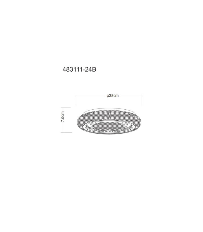 Rada Decorative Flush Ceiling Light White LED 3000K-8