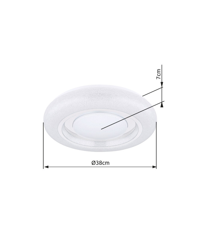 Rada Decorative Flush Ceiling Light White LED 2700-6500K-9