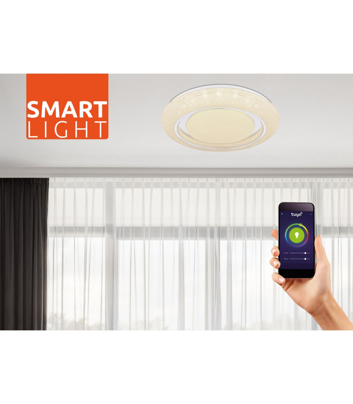 Rada Decorative Flush Ceiling Light White LED Dimmable 3000-6000K Remote Control Tuya Smart-8