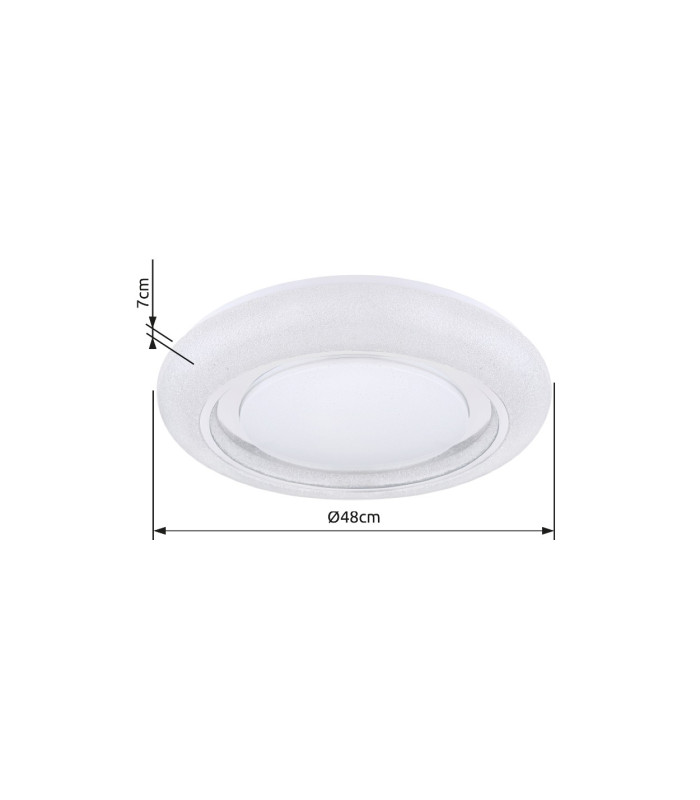 Rada Decorative Flush Ceiling Light White LED Dimmable 3000-6000K Remote Control Tuya Smart-11