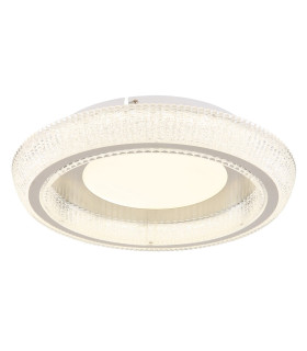 Sharper 40cm Integrated LED Semi Flush Ceiling Light White Matt LED 2700-6000K-1