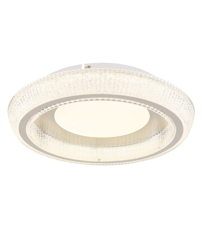 Sharper 40cm Integrated LED Semi Flush Ceiling Light White Matt LED 2700-6000K-1