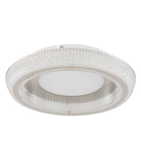 Sharper 40cm Integrated LED Semi Flush Ceiling Light White Matt LED 2700-6000K-2