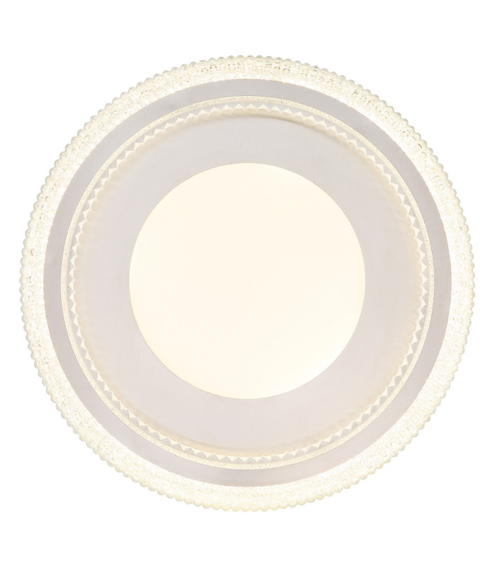Sharper 40cm Integrated LED Semi Flush Ceiling Light White Matt LED 2700-6000K-3