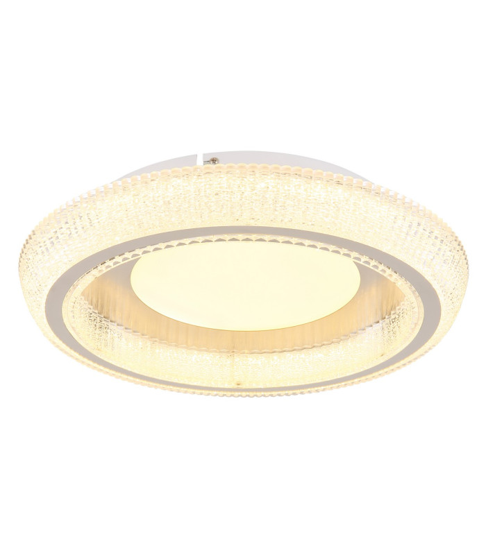 Sharper 40cm Integrated LED Semi Flush Ceiling Light White Matt LED 2700-6000K-4