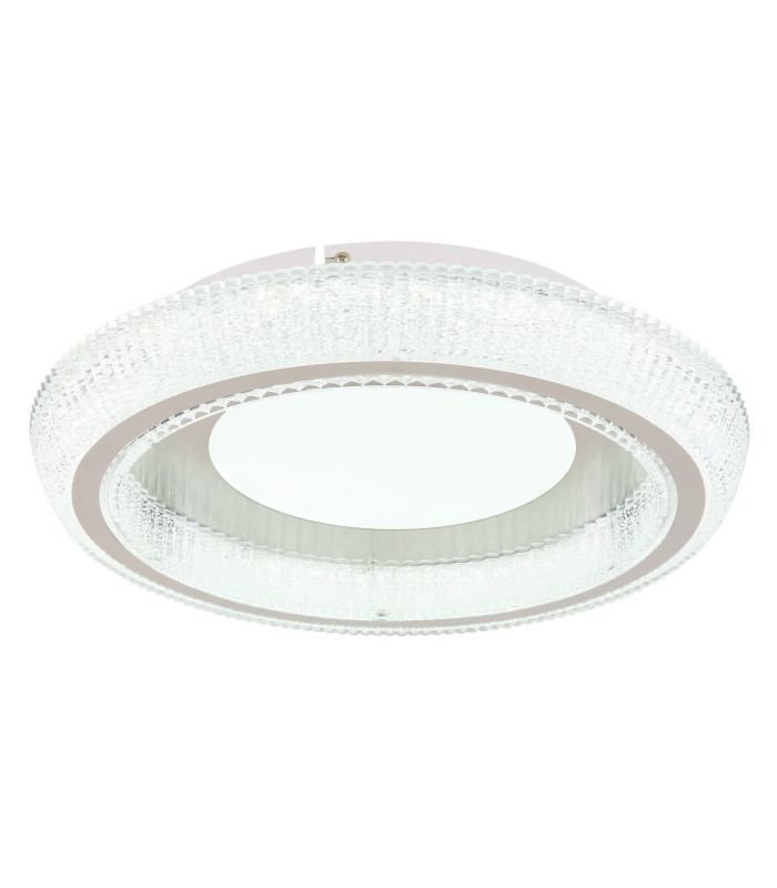Sharper 40cm Integrated LED Semi Flush Ceiling Light White Matt LED 2700-6000K-5
