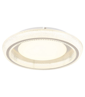Sharper 50cm Integrated LED Semi Flush Ceiling Light White Matt LED 2700-6000K-1