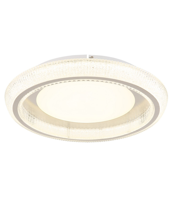 Sharper 50cm Integrated LED Semi Flush Ceiling Light White Matt LED 2700-6000K-1