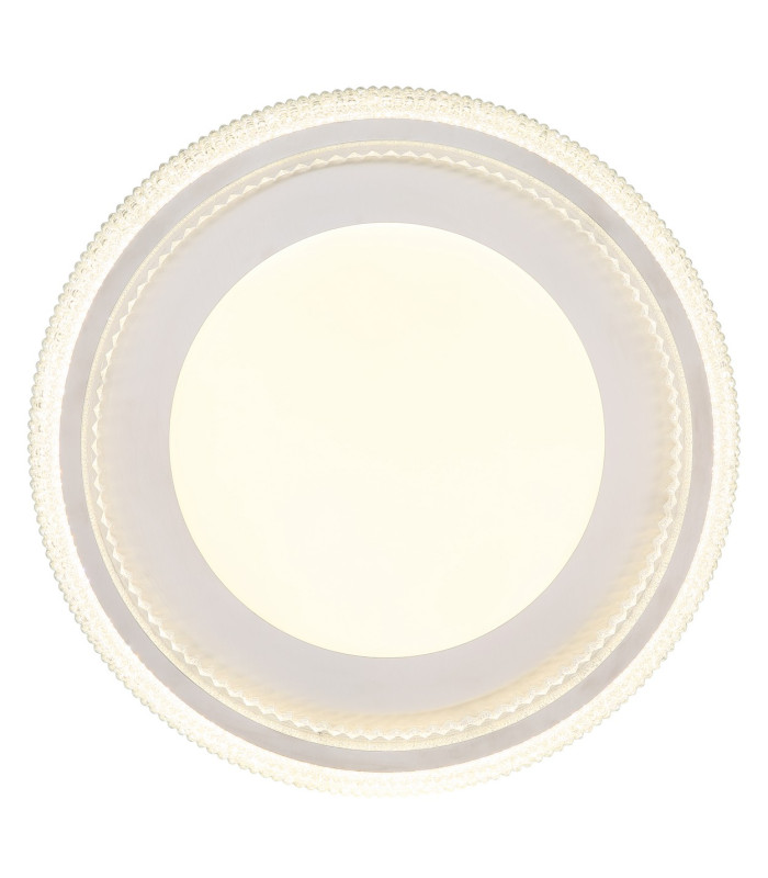 Sharper 50cm Integrated LED Semi Flush Ceiling Light White Matt LED 2700-6000K-3