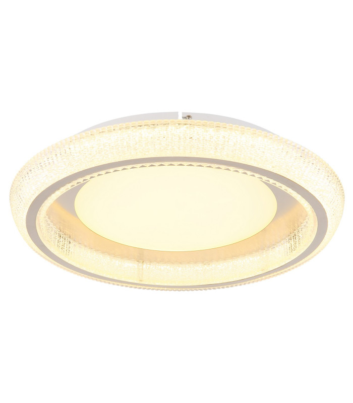 Sharper 50cm Integrated LED Semi Flush Ceiling Light White Matt LED 2700-6000K-4