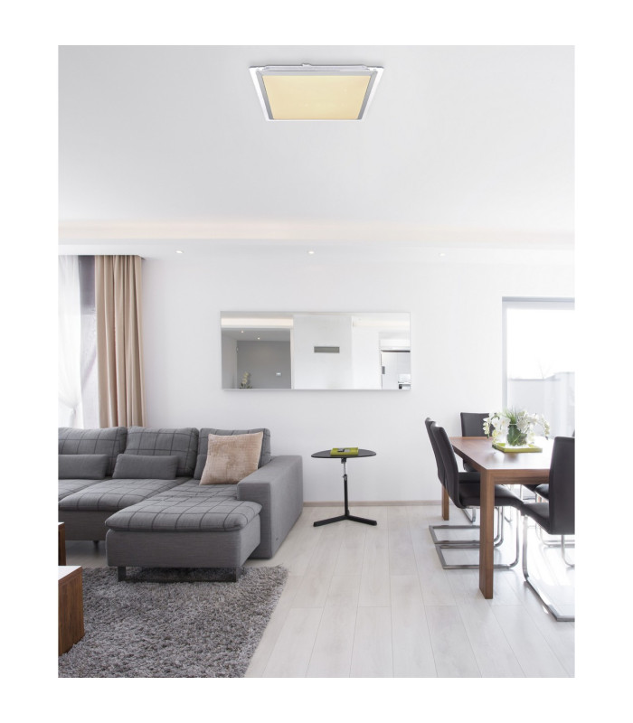 Rena Integrated LED Semi Flush Ceiling Light White LED Dimmable 3000-6000K Remote Control-11
