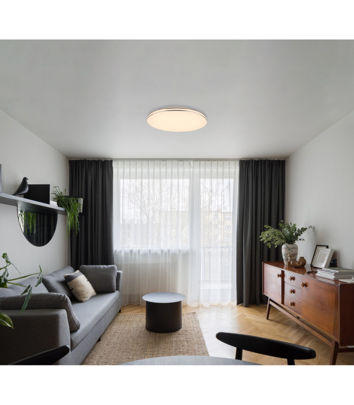 Pierre Integrated LED Semi Flush Ceiling Light White LED 3000K-2