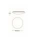 Pierre Integrated LED Semi Flush Ceiling Light White LED 3000K-3