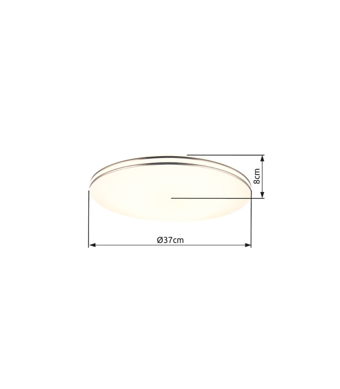 Pierre Integrated LED Semi Flush Ceiling Light White LED 3000K-4