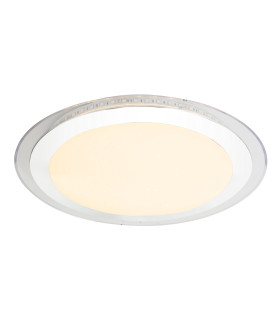 Nicole II Integrated LED Semi Flush Ceiling Light Chrome LED Dimmable 3000-6000K Remote Control-1