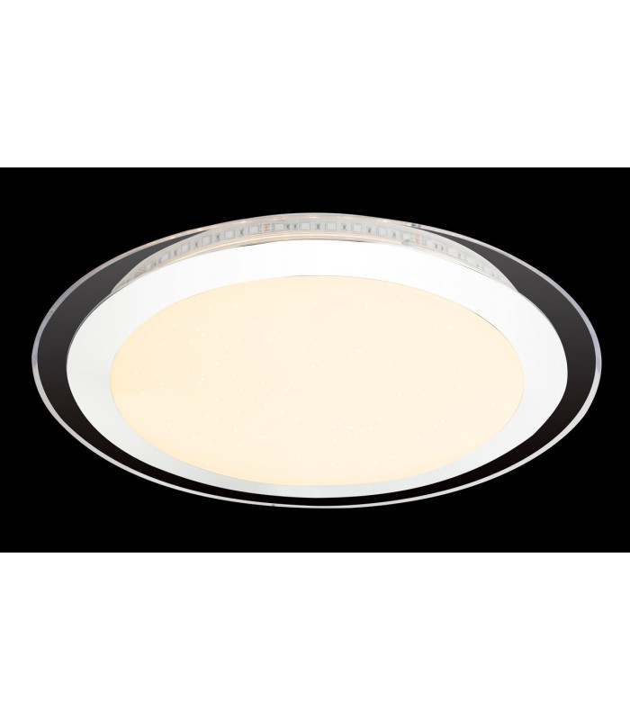 Nicole II Integrated LED Semi Flush Ceiling Light Chrome LED Dimmable 3000-6000K Remote Control-3
