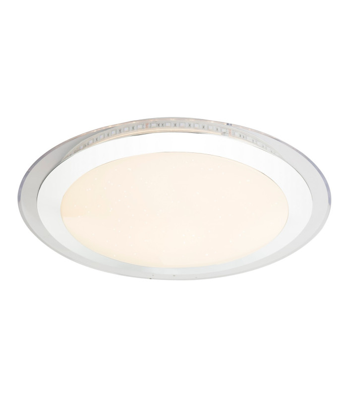 Nicole II Integrated LED Semi Flush Ceiling Light Chrome LED Dimmable 3000-6000K Remote Control-5