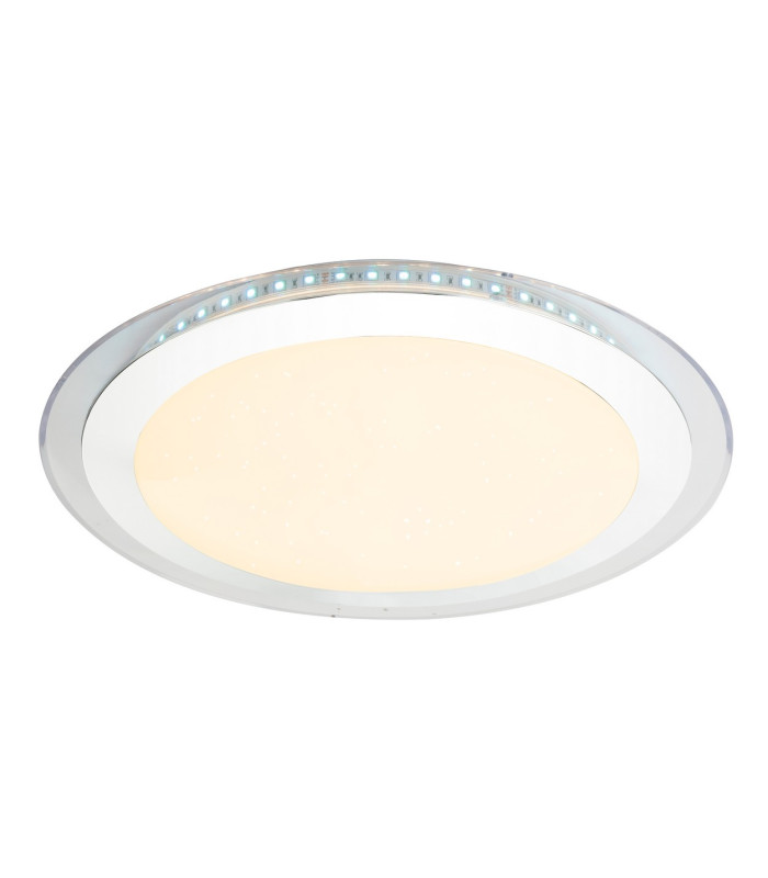 Nicole II Integrated LED Semi Flush Ceiling Light Chrome LED Dimmable 3000-6000K Remote Control-6