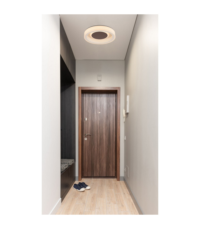 Goffi 35cm Integrated LED Semi Flush Ceiling Light White LED 3000K-6