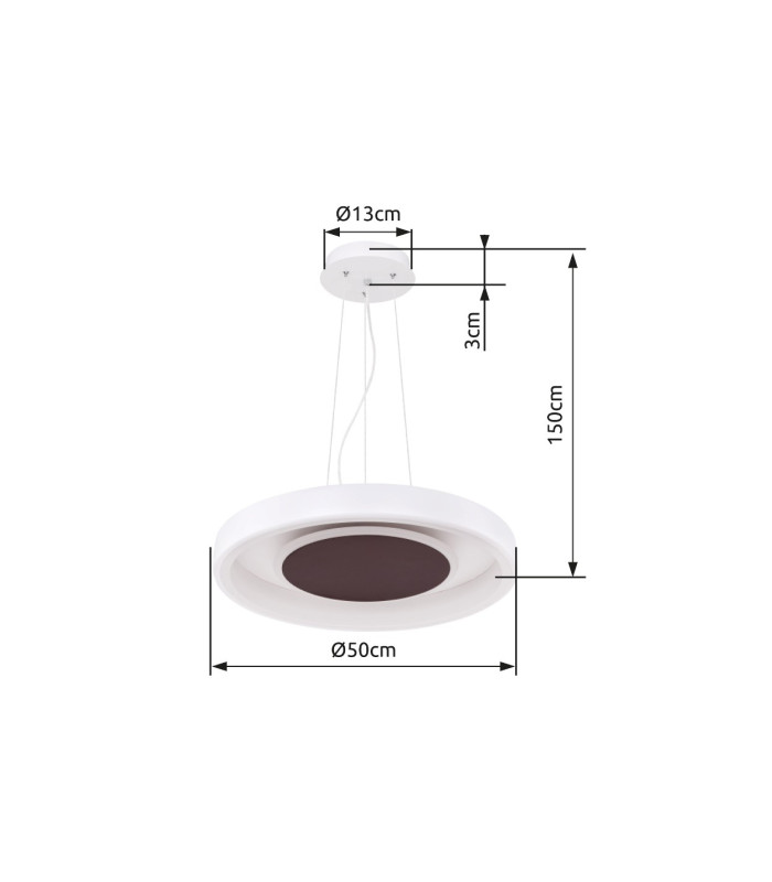 Goffi Pendant Ceiling Light White LED Dimmable 3000-6000K Remote Control-8