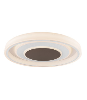 Goffi 69cm Integrated LED Semi Flush Ceiling Light White LED Dimmable 3000-6000K Remote Control-1