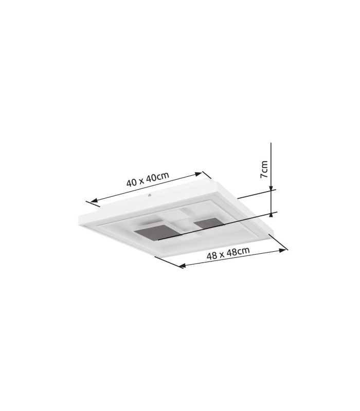 Nolo Integrated LED Semi Flush Ceiling Light White LED Dimmable 3000-6000K Remote Control-11