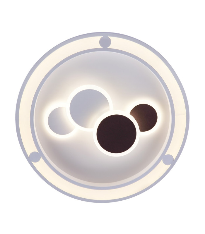 Kolli Integrated LED Semi Flush Ceiling Light White LED Dimmable 3000-6000K Remote Control-3