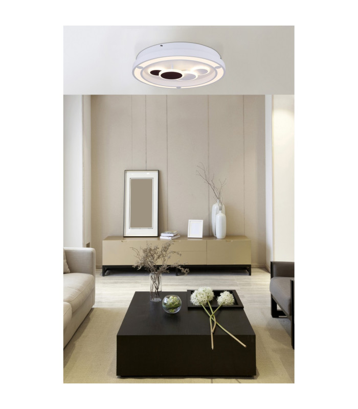Kolli Integrated LED Semi Flush Ceiling Light White LED Dimmable 3000-6000K Remote Control-8