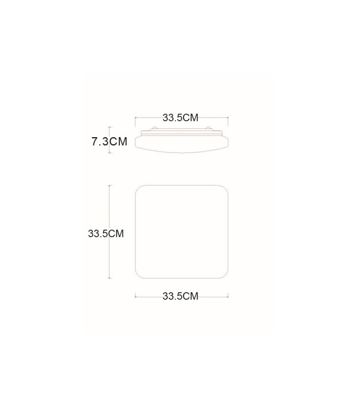 Lassy Flush Ceiling Light White LED 3000K-7
